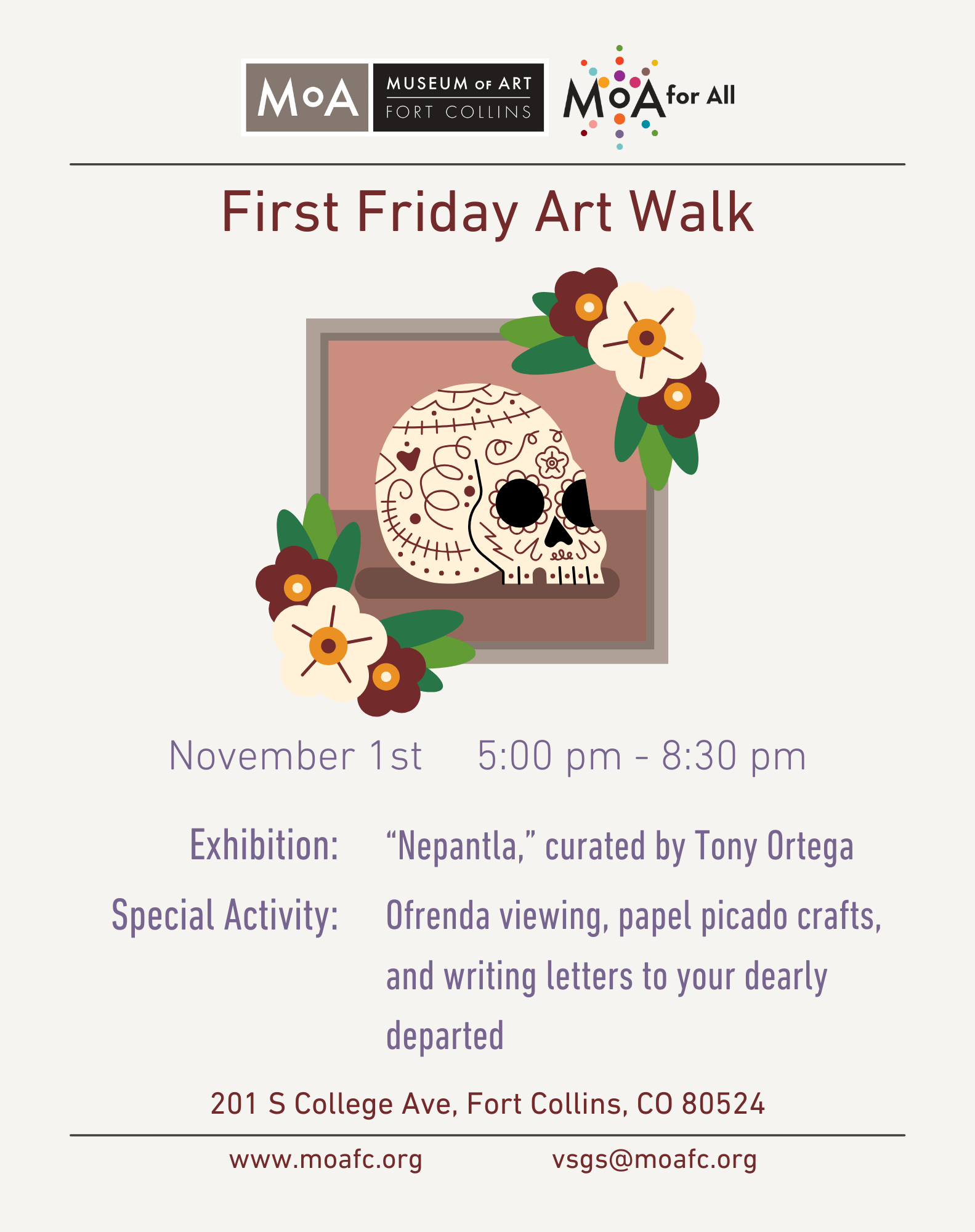 Poster for a first friday art walk